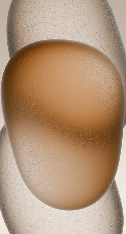 Close-up of translucent nutrient granules